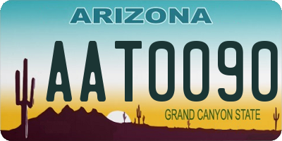 AZ license plate AAT0090