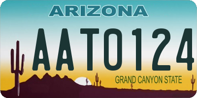 AZ license plate AAT0124
