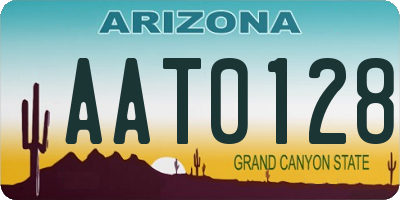 AZ license plate AAT0128