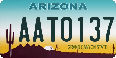 AZ license plate AAT0137