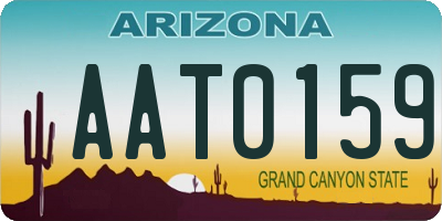 AZ license plate AAT0159