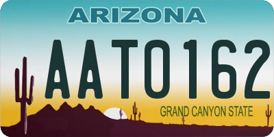 AZ license plate AAT0162