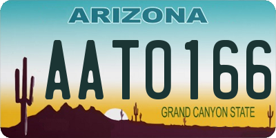 AZ license plate AAT0166