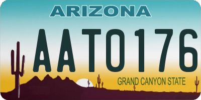 AZ license plate AAT0176