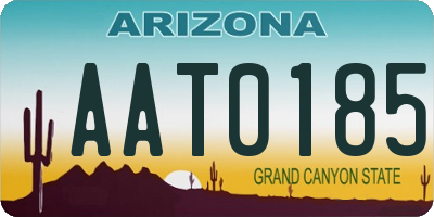 AZ license plate AAT0185