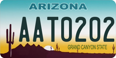 AZ license plate AAT0202
