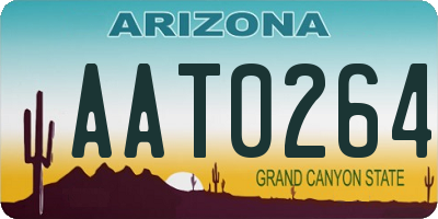 AZ license plate AAT0264