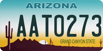 AZ license plate AAT0273