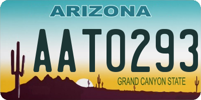 AZ license plate AAT0293