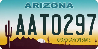 AZ license plate AAT0297