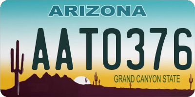 AZ license plate AAT0376