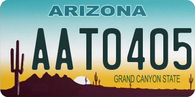 AZ license plate AAT0405