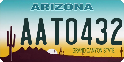 AZ license plate AAT0432