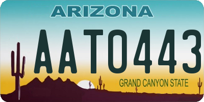 AZ license plate AAT0443