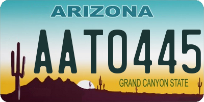 AZ license plate AAT0445