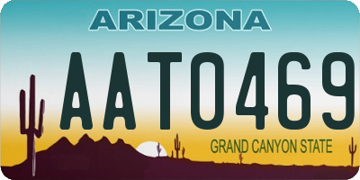 AZ license plate AAT0469