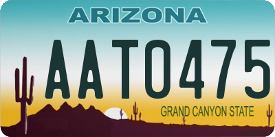 AZ license plate AAT0475