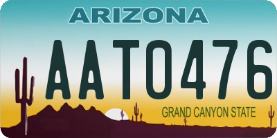 AZ license plate AAT0476