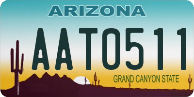 AZ license plate AAT0511