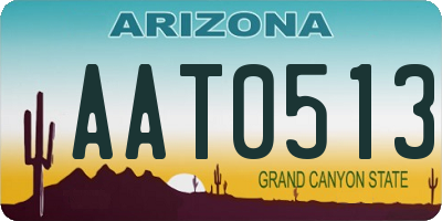 AZ license plate AAT0513