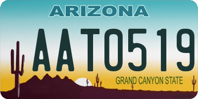 AZ license plate AAT0519