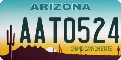 AZ license plate AAT0524