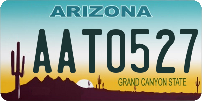 AZ license plate AAT0527