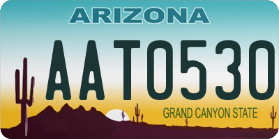 AZ license plate AAT0530