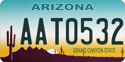 AZ license plate AAT0532