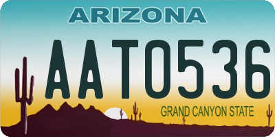 AZ license plate AAT0536