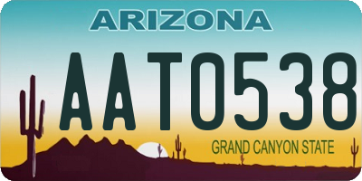 AZ license plate AAT0538