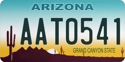 AZ license plate AAT0541