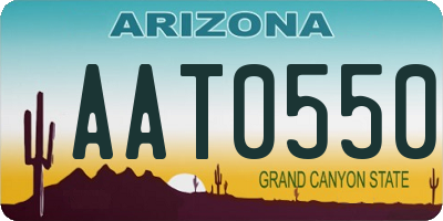 AZ license plate AAT0550