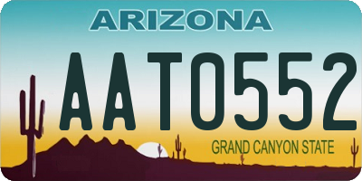 AZ license plate AAT0552