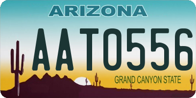 AZ license plate AAT0556