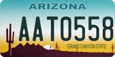 AZ license plate AAT0558