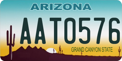 AZ license plate AAT0576