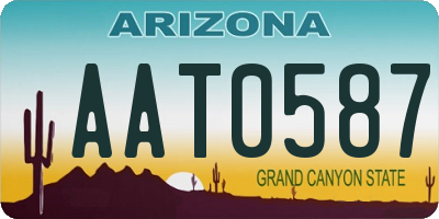 AZ license plate AAT0587