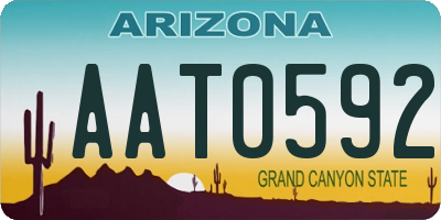 AZ license plate AAT0592