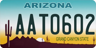 AZ license plate AAT0602