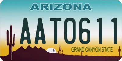 AZ license plate AAT0611