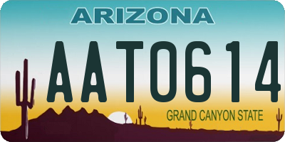 AZ license plate AAT0614