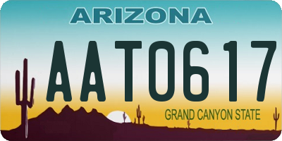 AZ license plate AAT0617