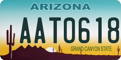 AZ license plate AAT0618