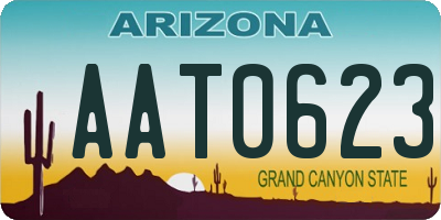 AZ license plate AAT0623