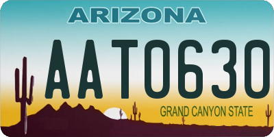 AZ license plate AAT0630