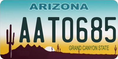 AZ license plate AAT0685