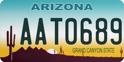 AZ license plate AAT0689