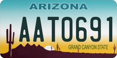 AZ license plate AAT0691