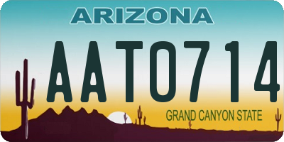 AZ license plate AAT0714